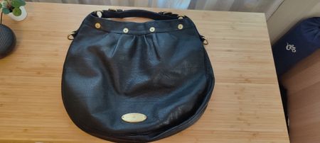 Mulberry Handbag Black Leather Shoulder Bag Good Condition