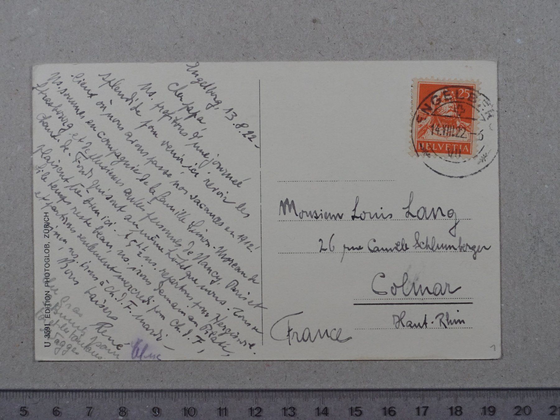 Ansichtskarten: Engelberg, 1922 – Gebraucht aus Lenzburg von fh1 1