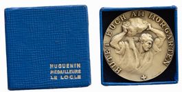 Medaille Morgsrtenschiessen 1958 Hütet Euch am Morgarten