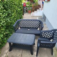 Wetterfeste Gartenlounge aus Kunststoff  TOP Zustand 