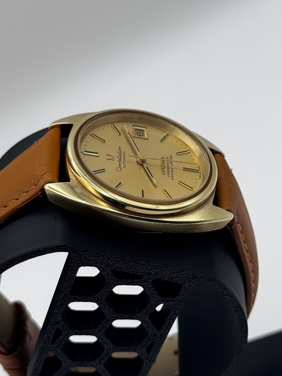 Omega Orologi: Omega Constellation Automatic Herren Uhr  Lederband – Usato da Hunzenschwil venduto da MeliT 2