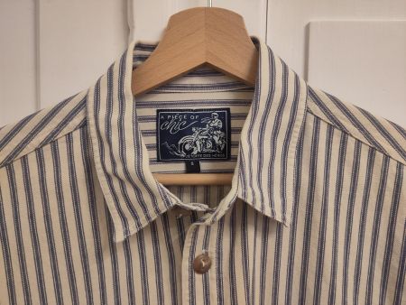 Hemd A PIECE OF CHIC Sawyer blau-weiss (Grösse S)