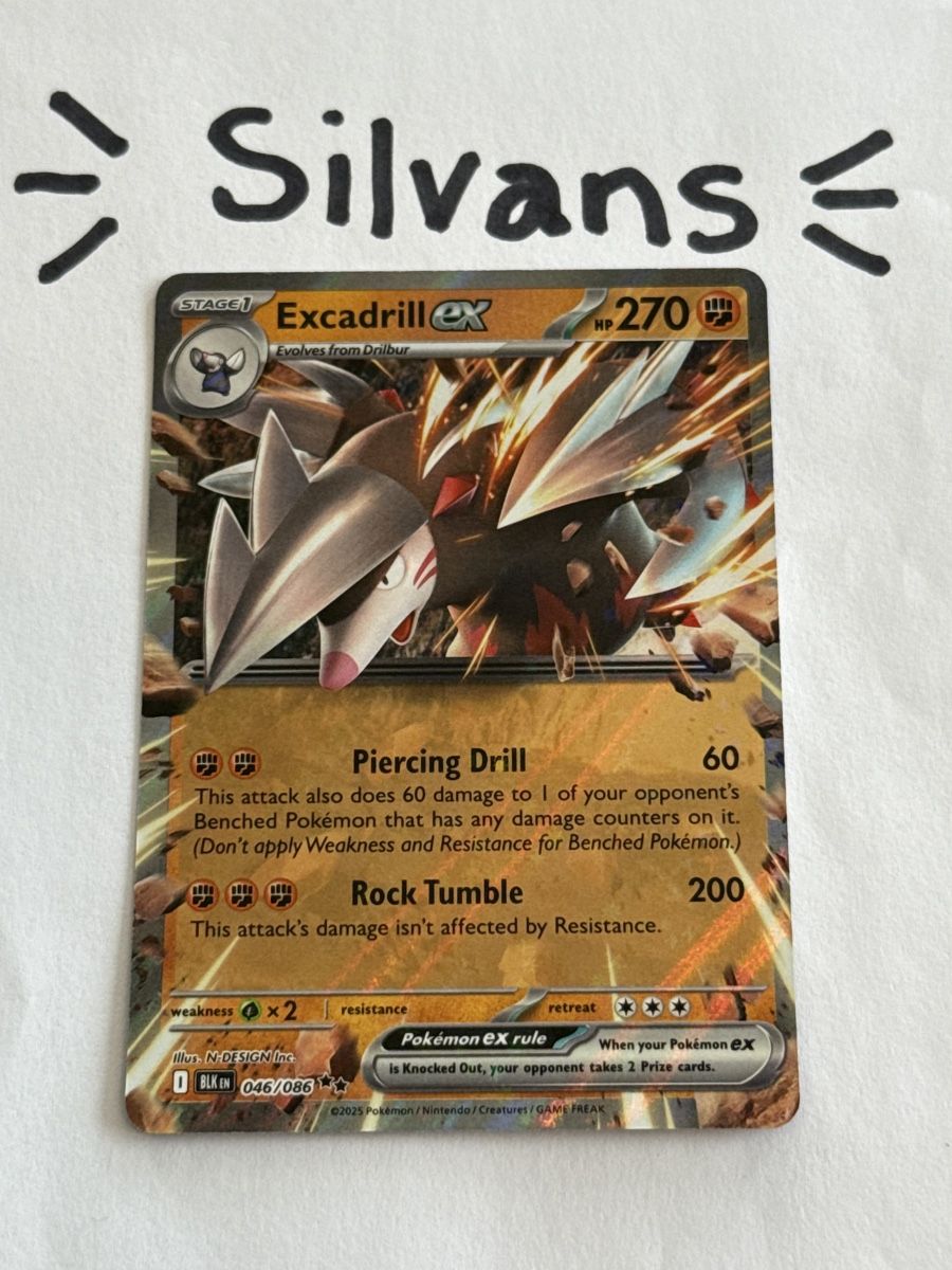 Pokémon Carte collezionabili: Excadrill ex BLK046 Black Bolt Englisch – Nuovo (secondo la descrizione) da Wil SG venduto da Silvans