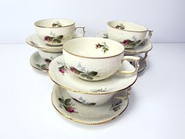 ROSENTHAL 6er-Set Teetassen inkl. Untertassen – mit Goldrand