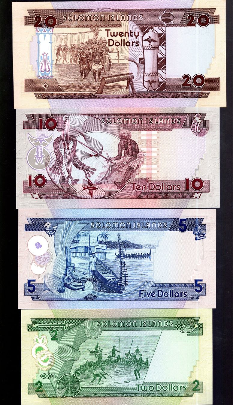 Banknoten: Solomon Island noten 4 stück UNC – Neu (gemäss Beschreibung) aus Leibstadt von baroc333 1