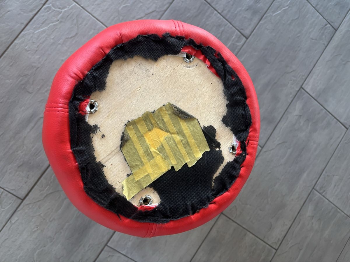 Sgabelli: Lot de 2 poufs rouge – Usato da nods venduto da Tozzifan 3