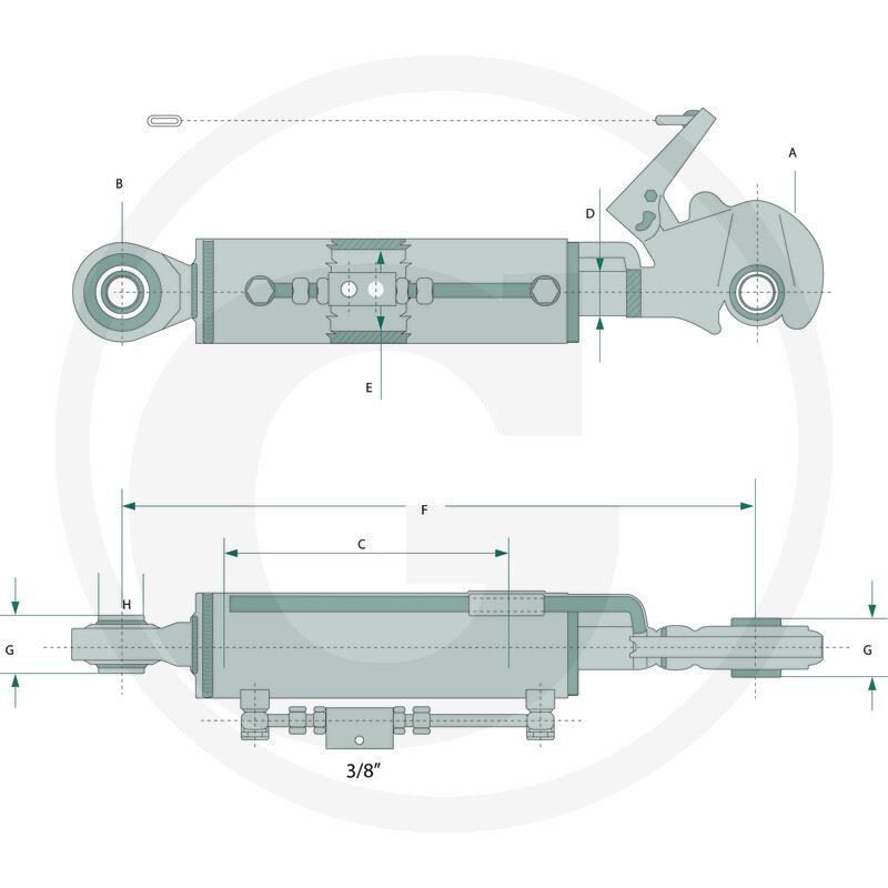 Tutti gli attrezzi: Hydraulischer Oberlenker Kat.2 570-790mm – Nuovo e nell'imballaggio originale da Bottighofen venduto da zaap 1