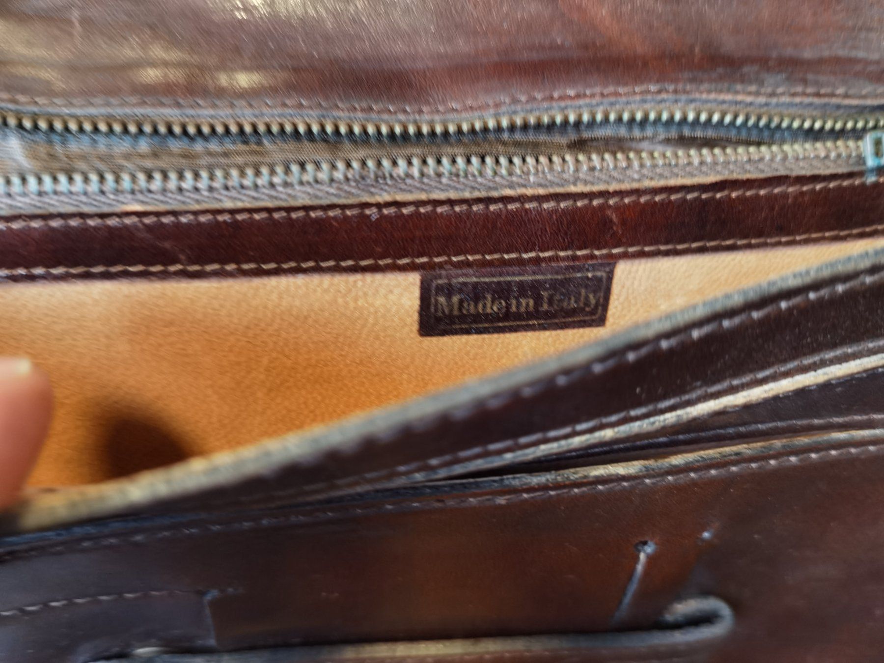 Borse: Vintage Herren Leder Handtasche – Usato da Reinach BL venduto da Coin-Vintage 7