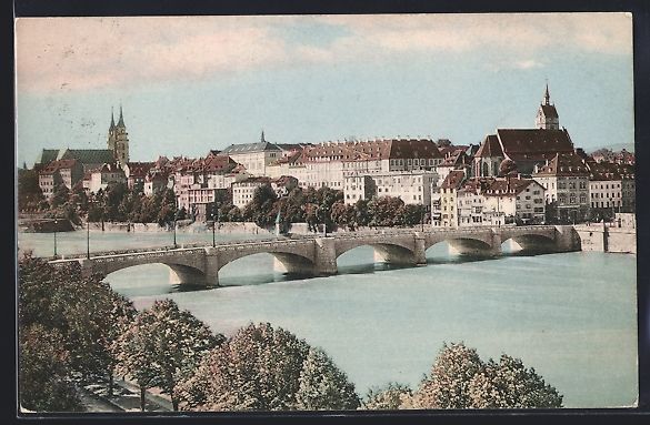 Cartes postales: Basel, Brücke mit Ortspanorama aus der  – D'occasion à Berlin par bartko-reher