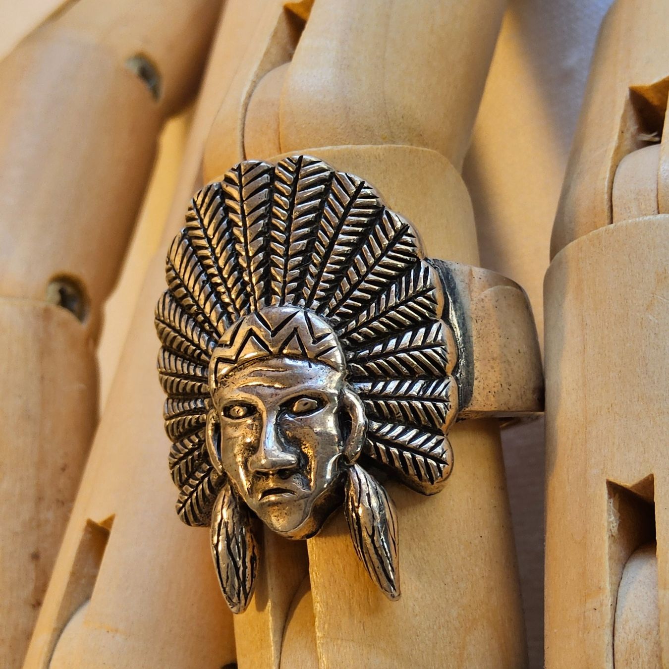 Anelli: Handmade Indianer Sterling Silber Ring for Men Gr. 62 – Usato da Zürich venduto da Aleick 5
