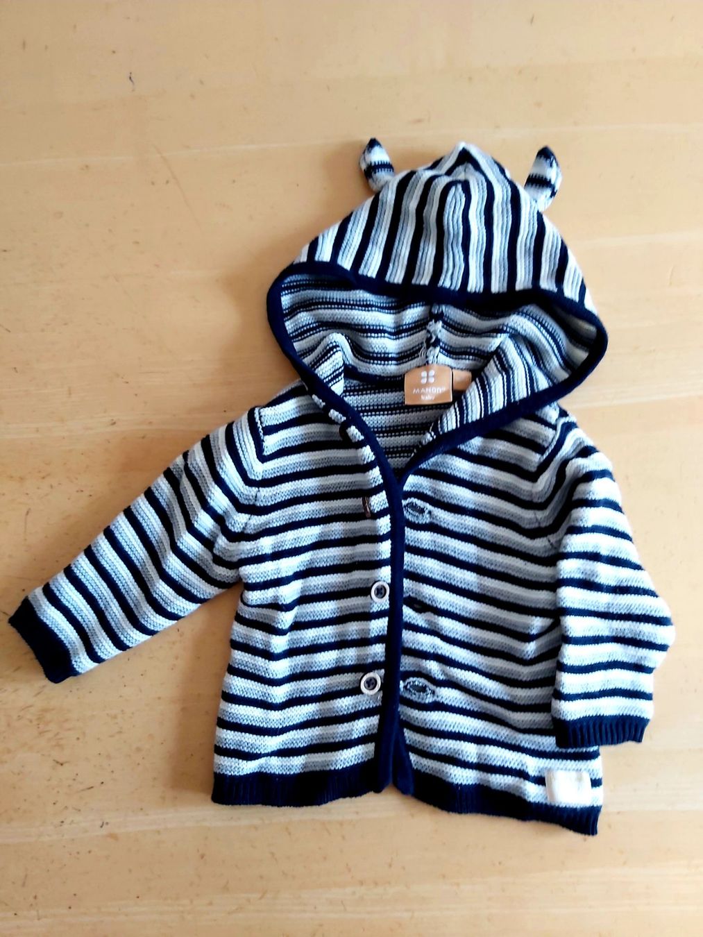 Jacken & Mäntel: Jacke mit kapuze blau gestreift Gr.56 – Gebraucht aus Disentis/Mustér von epa_862v