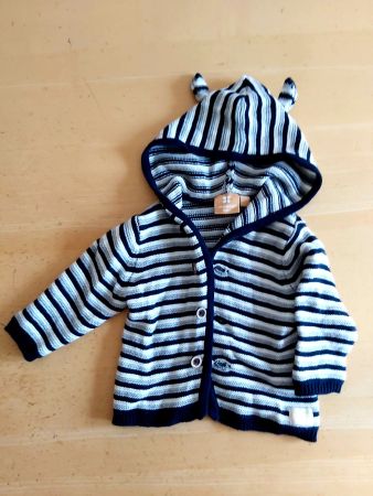 Jacke mit kapuze blau gestreift Gr.56