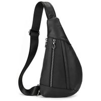 Umhängetasche aus Leder Black - Sac à bandoulière