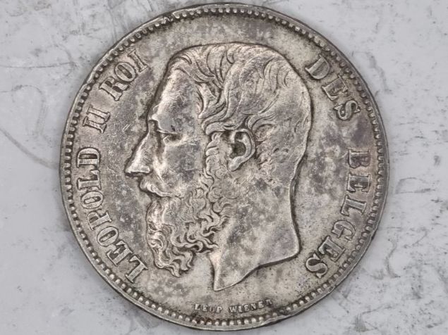Tutti le monete: Belgique 5 FR 1870 Silber – Usato da Bure venduto da chap981 1