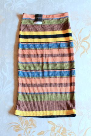 Topshop * gestreifter STRICKROCK / Schlauchrock  36 S Neu!