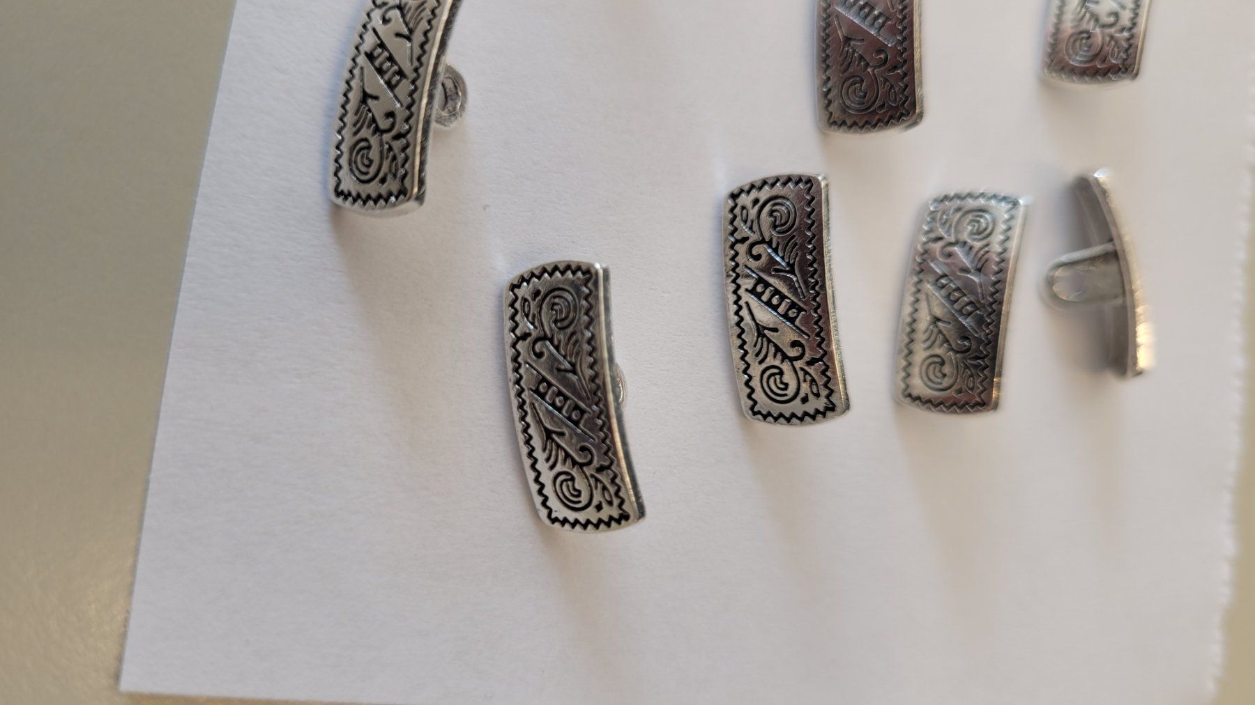 Bottoni: 10 boutons rectangles – Nuovo e nell'imballaggio originale da Saxon venduto da Sebdem 2