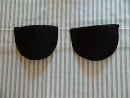 1 Paar schwarze Schulterpolster 20 cm Breite - 260506