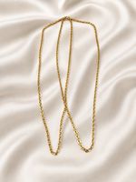Massives 18K Gold Collier Doppel-Ankerkette – 750 Gold – 56 