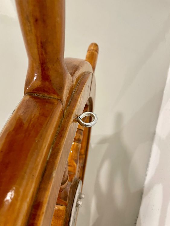 Uonlytech Messing Schiffssteuerrad Deko 6,8cm - Drehbares Nautisches Tischornament