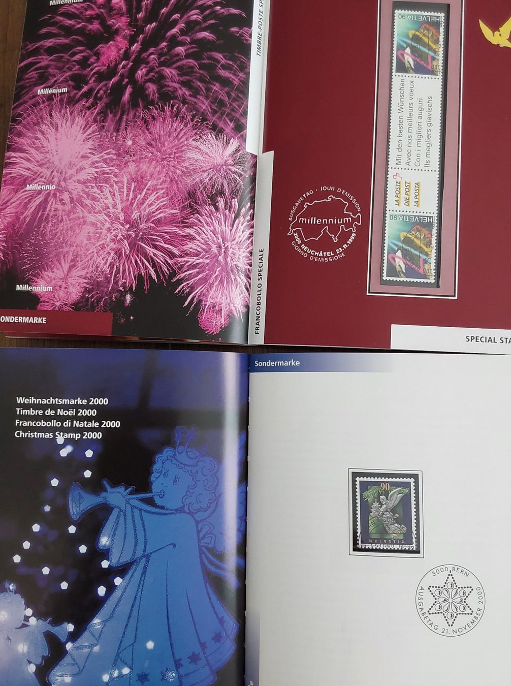 Tutti i francobolli: 2 Stk. CH Briefmarken Jahrbücher 1999 & 2000 – Usato da Münchwilen AG venduto da Nesar 6