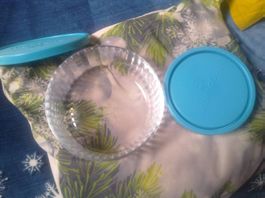 2 fabrikneue Glasschüsseln - 15cm + 12cm für Gefrierschrank