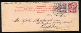 1905 Wertziffer Frankatur auf Briefausschnitt, ab 1.-