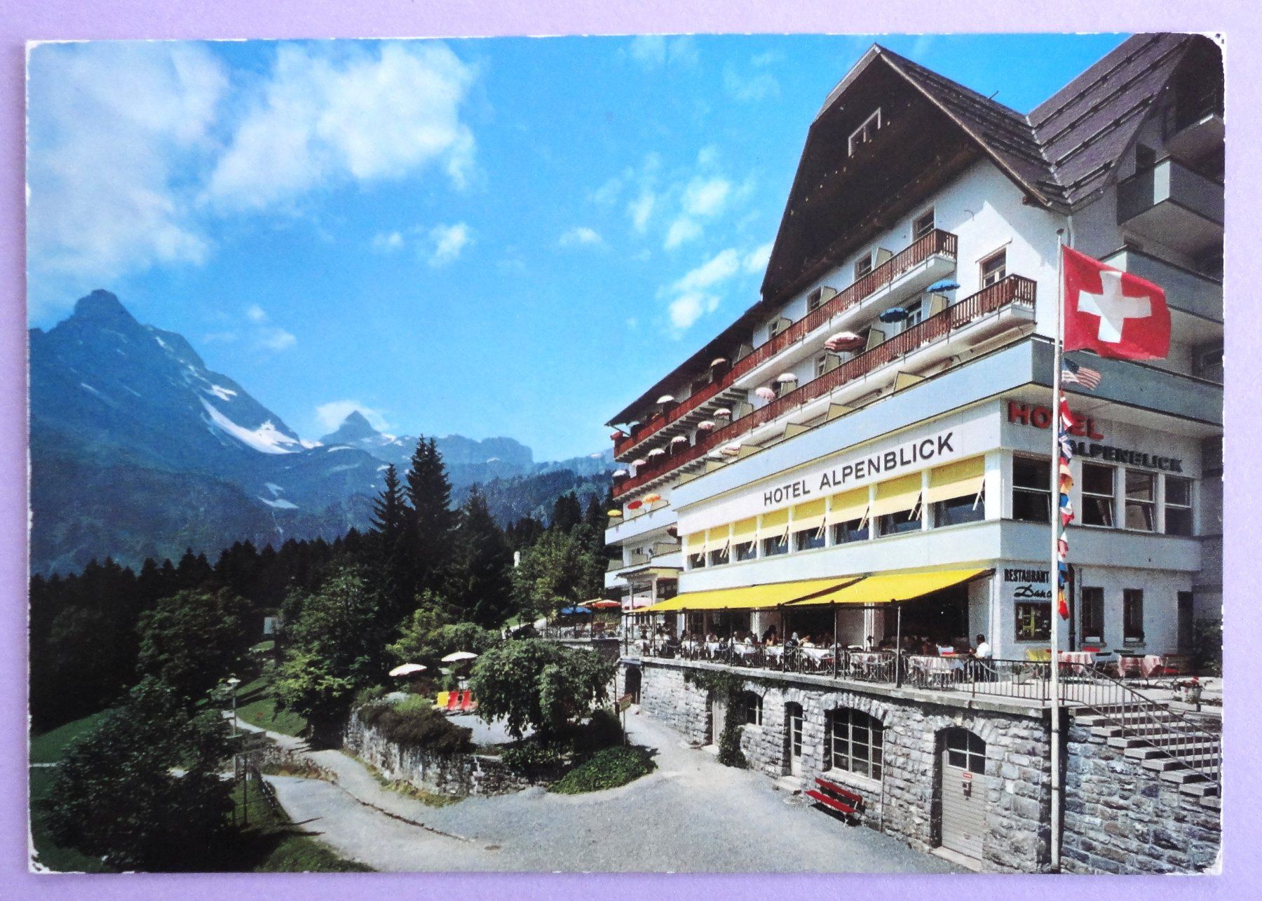 Cartoline postali: Hotel Alpenblick, Braunwald – Usato da Fétigny venduto da Billy2miny