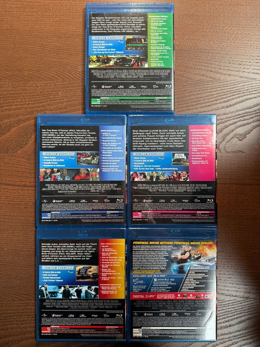 Tutti i DVDs: The Fast and The Furious - Teil 1 bis 5 – Usato da Zürich venduto da Blu-ray_ZH 1