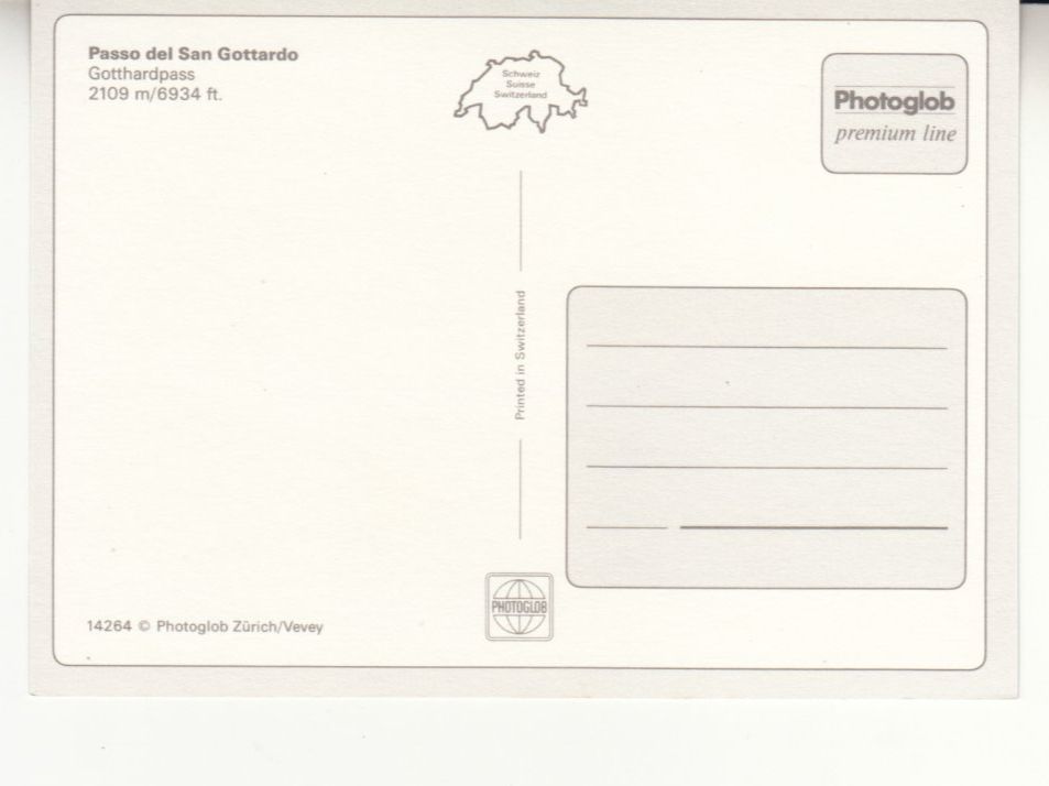 Ansichtskarten: San Gottardo ca. 1980 – Gebraucht aus Bürglen TG von StampGraf 1