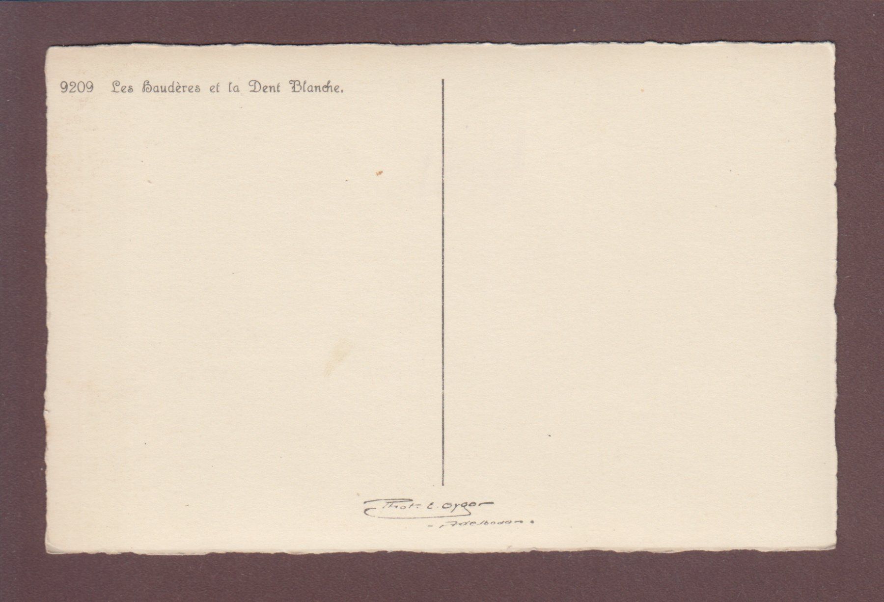 Cartoline postali: LES HAUDERES - Dent Blanche - E. Gyger – Usato da Pully venduto da nicecards 1