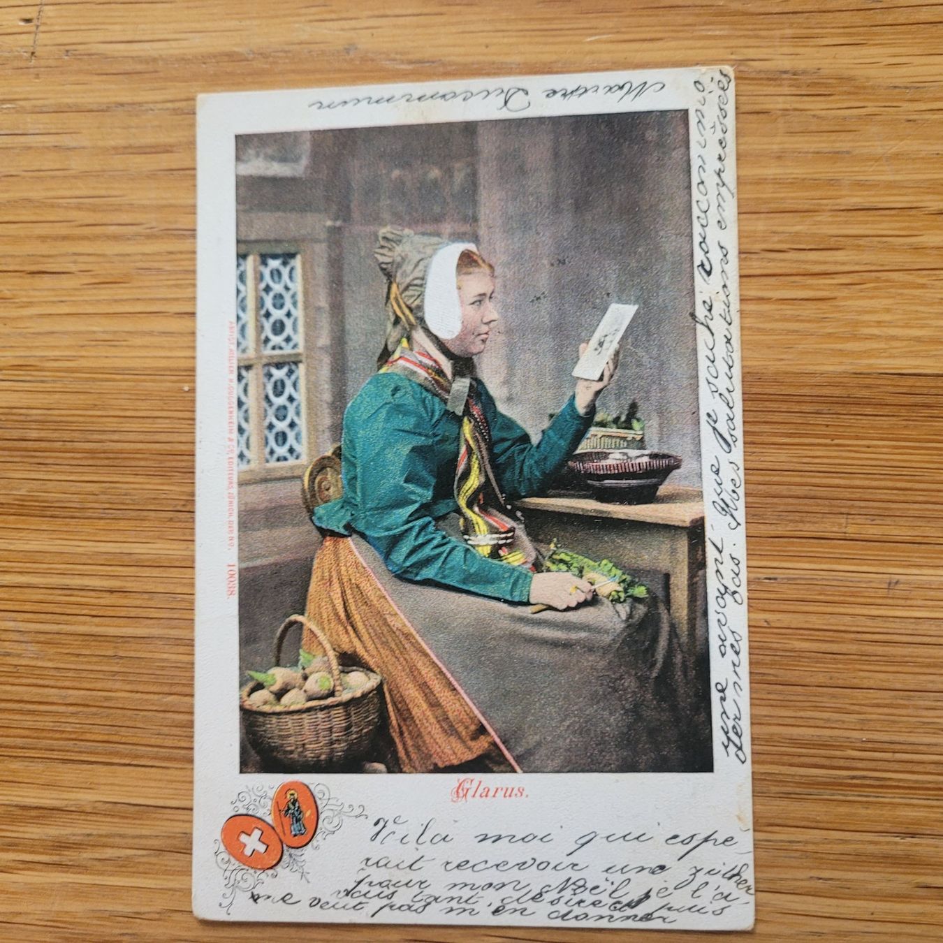 Cartoline postali: Carte Postal Glarus Locle 1901 – Usato da Biel/Bienne venduto da Destockweb