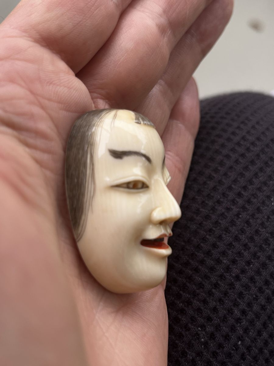 Statuette: originales antikes netsuke, japan, maske – Usato da Lengnau BE venduto da Meij 2
