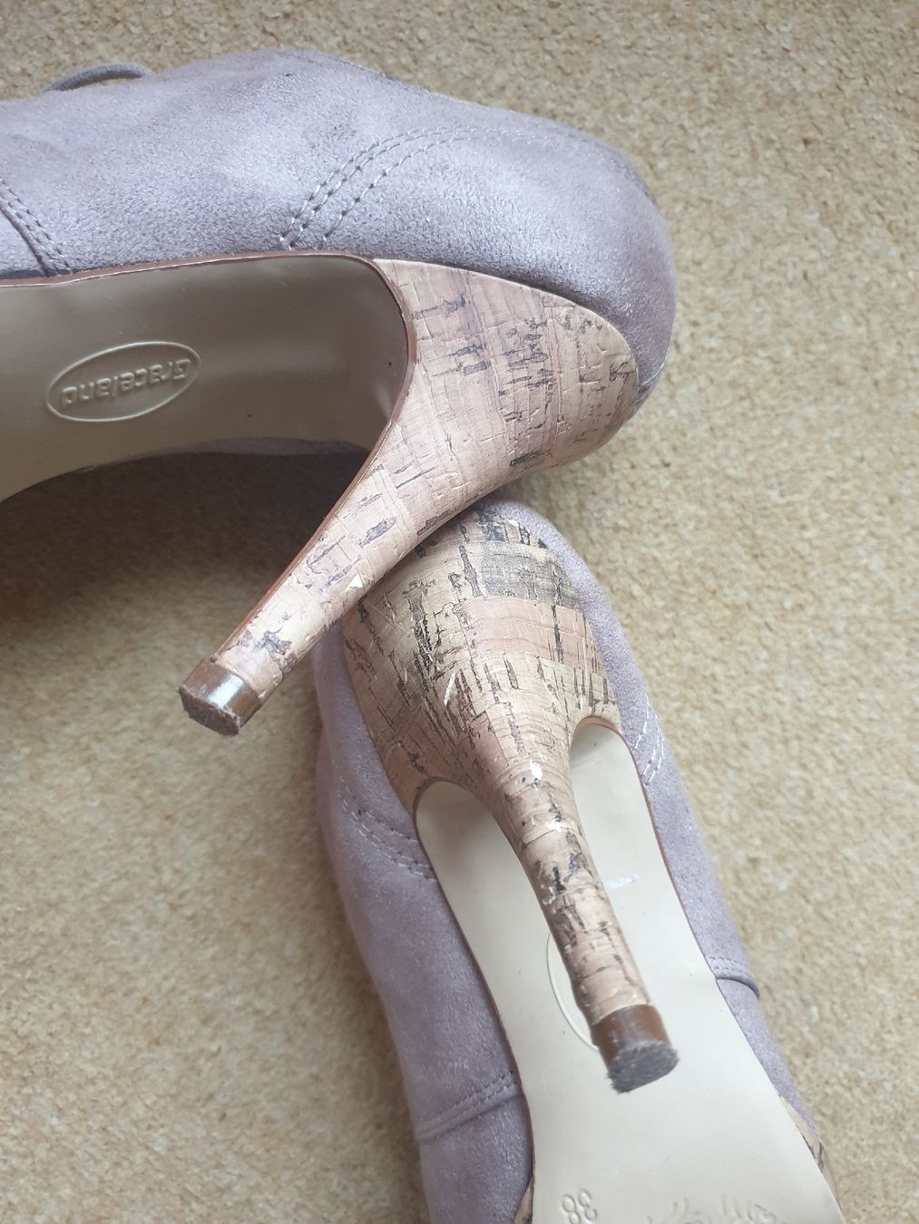 Damenschuhe: Schicke Stiefeletten Gr. 38, helles Wildleder – Gebraucht aus Winterthur von ivo_hmm2 4