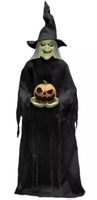 HORROR/ HALLOWEEN/ HEXE MIT FLAMMENKÜRBIS ANIMATRONIC