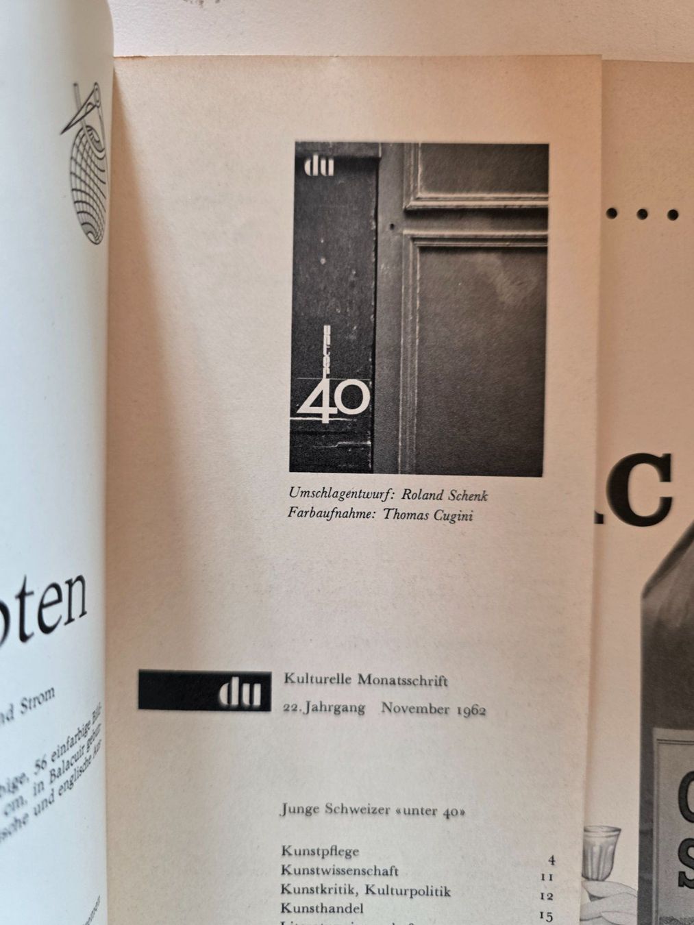 Zeitschriften & Magazine: Zeitschrift DU - 1962 - Kunst - Schweizer unter 40 – Gebraucht aus Walterswil BE von Lonitti 7
