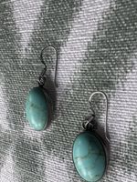 Boucles d'Oreilles Argent 925 et Turquoise Naturelle