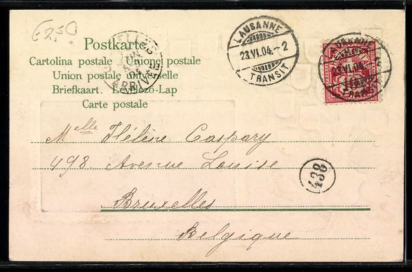 Cartoline postali: Litho Lausanne, Le Château, Schweizer K – Usato da Berlin venduto da bartko-reher 1