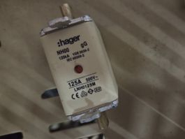 Sicherung Schmelzsicherung 125A 500v Gg Hager 120kA LNH0125M