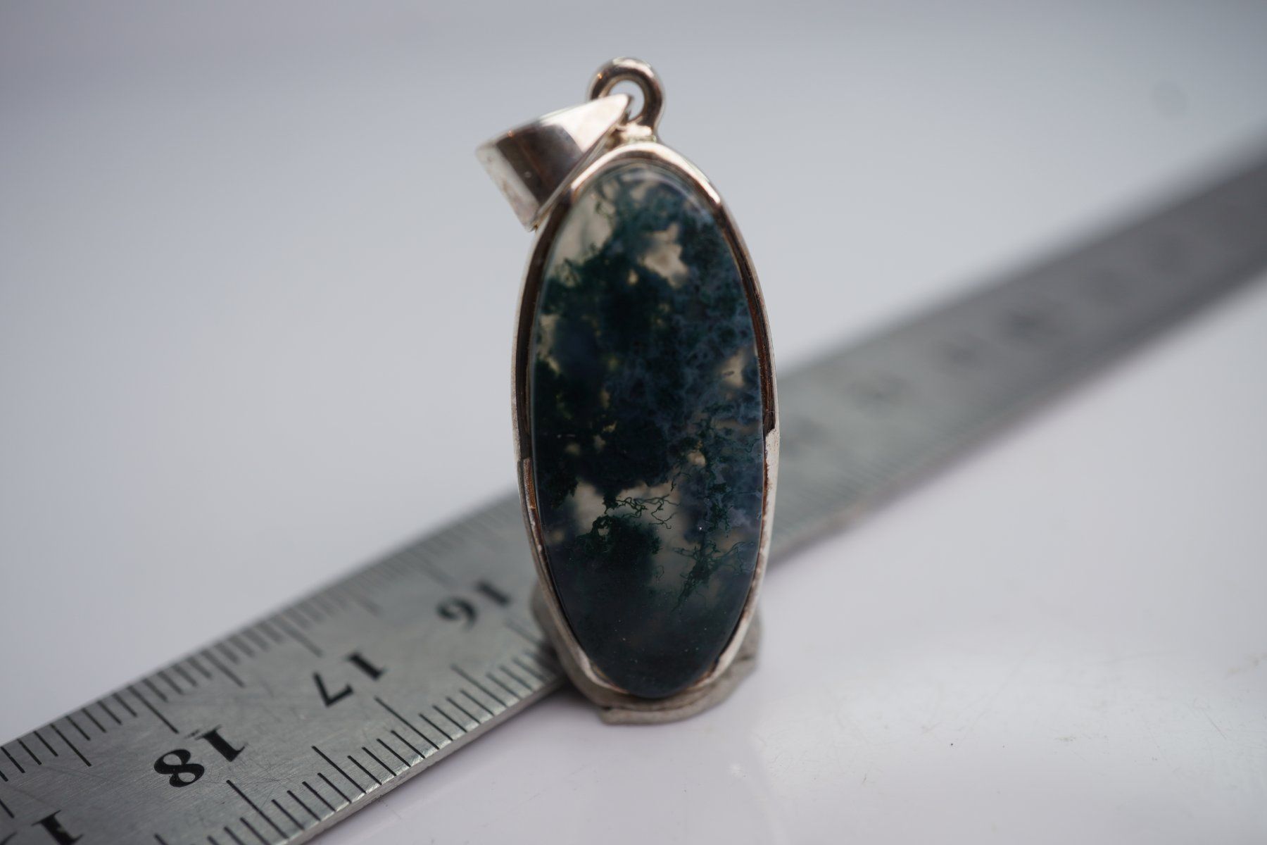 Minerali & Pietre curative: Moos Achat  925 Silber  Anhänger  TOP   by  "TOPSTONE" – Nuovo e nell'imballaggio originale da Eschenbach SG venduto da topstone 2