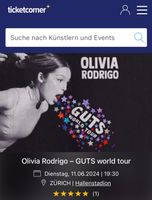 3 Tickets Olivia Rodrigo Konzert 11. Juni Hallenstadion ZH