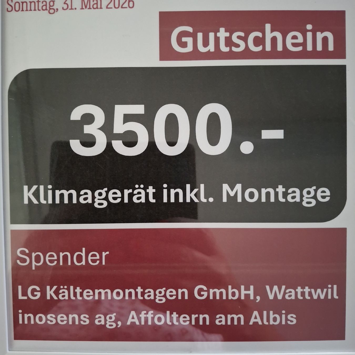 Bons: Gutschein Klimagerät – Neuf avec emballage d'origine à Bettwiesen par Mela27