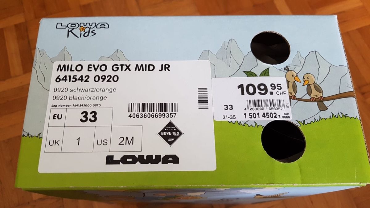 Lowa Scarpe per ragazzi: Lowa  MILO EVO GTX MID Gr33 – Nuovo e nell'imballaggio originale da Zürich venduto da 280_yc86 7
