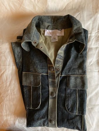 Veste chemise Roberto Cavalli XS en cuir (daim)