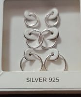 Ohrring Set Silber 925 drei Paar Kreolen neu