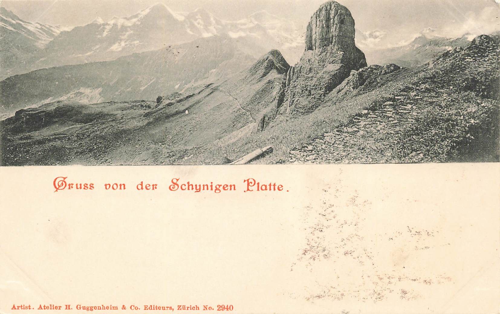 Cartoline postali: Gruss von der schynigen platte – Usato da Biasca venduto da Blenio71