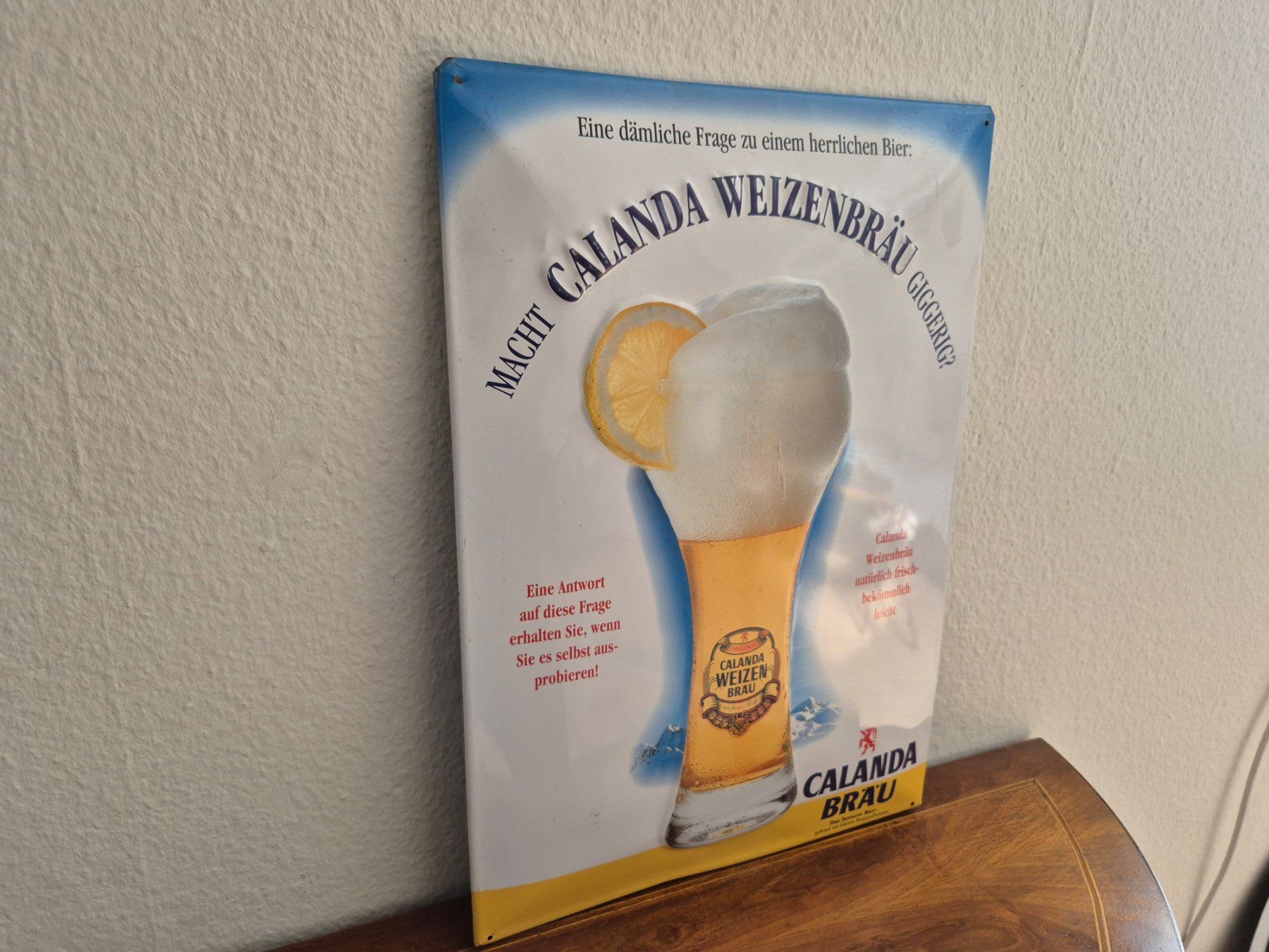 Calanda Schilder: Blechschild Calanda Weizen Bräu Bier Logo Retro Schild Blech – Gebraucht aus Neuhausen von rraayy 8