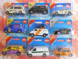 Siku Set mit 9 Werbemodelle, Taxi, Haribo