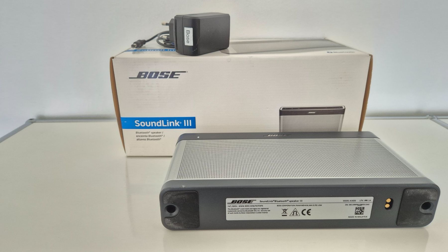 Bose Lautsprecher: Bose SoundLink III Bluetooth Lautsprecher grau mit Ladegerät – Gebraucht aus Meilen von 144esther 3