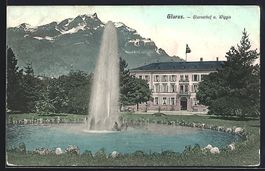 AK Glarus, Glarnerhof und Wiggis, 1911