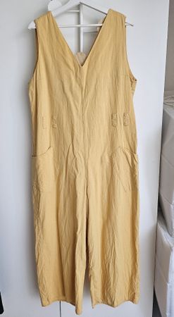 Mango Leinenoverall gelb gr.XL